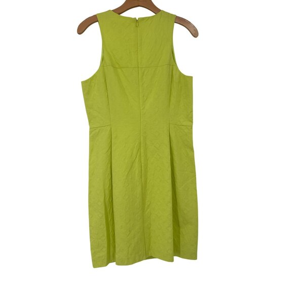 Banana Republic Mily Sleeveless Textured Lime Green Sheath Dress Sz 10 new $140 - Picture 5 of 7